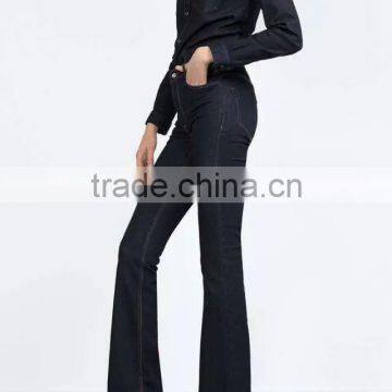 Fashion lady skinny jeans with high quality lady Flared trousers skinny jeans