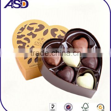 Custom paper heart shaped chocolate box / chocolate packaging gift boxes