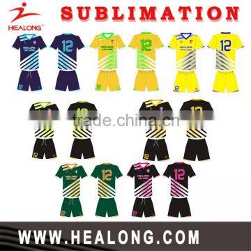 Healong OEM soccer uniform,latest custom design soccer uniform,high quality soccer shirt