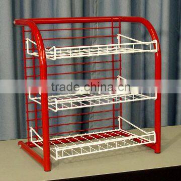 free standing metal wire mesh display racks