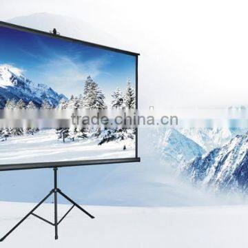 hot sale and best price 50"-200" matte white portable tripod projector screen/outdoor projector screen
