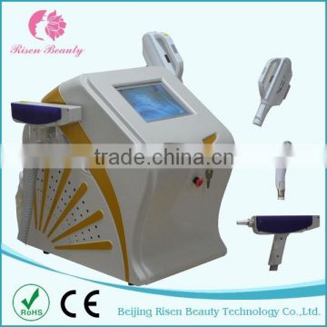 IPL+RF (Elight)+RF+ Q Switched laser tattoo removal professional SHR IPL hair removal