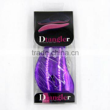 Compact Paddle Feature Nylon Plastic Detangler Brush Detangling Hair Brush