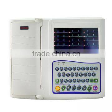 CE &ISO13485 OEM 18 Months Warranty 7 Inch Color LCD Digital 12-channel Electrocardiograph photo-3