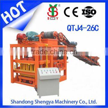 Germany Technology High Quality QTJ4-26C Shengya Machinery Semi Automatic Concrete Brick/Paving Brick Making Machine Price photo-3