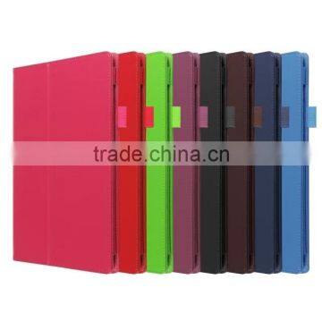 Quality Lychee Texure PU Leather Case With Flip Stand For SONY XPERIA Z4 TABLET FOR XPERIA TABLET Z4 FOLD LEATHER CASE POUCH photo-6