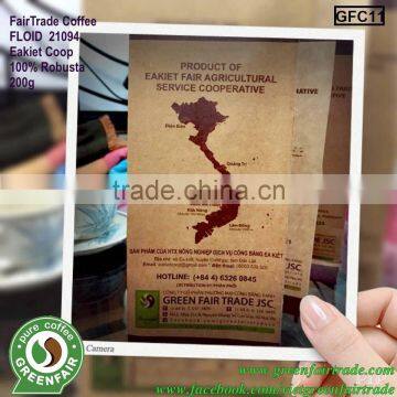 Eakiet FairTrade Coffee 100% pure robusta