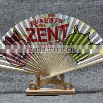 hot sale customized paper bamboo fan for gifts and wedding