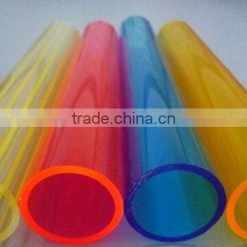 Freesky clear polycarbonate LED light solid tubes, colorful acrylic piles, high impact small clear plastic tubes