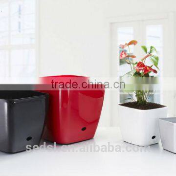 christmas decor flower pot,coloured flower pots,square plant pots plastic