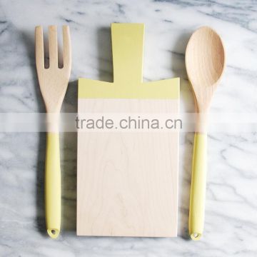 Wooden Cutting Board and Kitchen Utensil Set | Host Gift | Wood Cutting Board | Wood Spoon and Fork