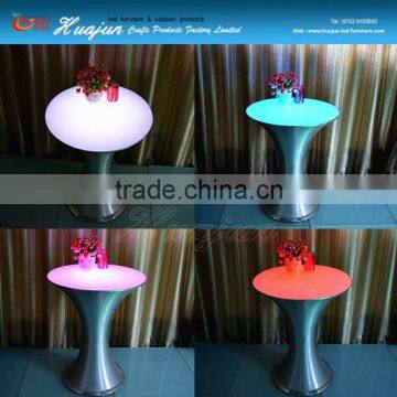 Led high bar table/led ice wine bucket table/led pe material rechargeable table