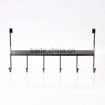 Store More Over The Doorback 6 Hook Organizer Rack - Black photo-2