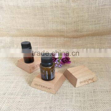 Stable Custom Painted Trapezoidal Beech Wood Display Stand Base for Essential Oil Bottles Customized Wood Trophy Base photo-2