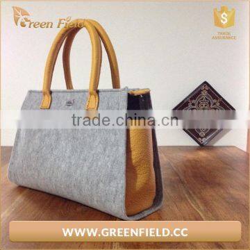 Latest Custom women felt fabric handbag, casual bag, tote bag made in China