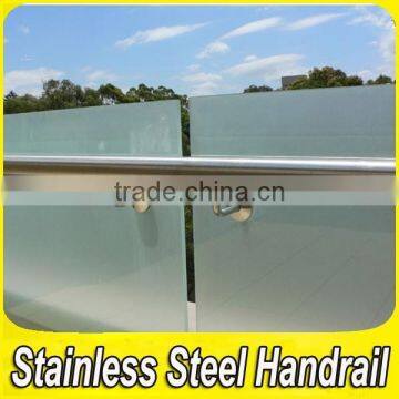 Satin Finish 304 Stainless Steel Glass Handrail for Balcony