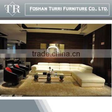 High Quality Italian Geniune Leather Corner Sofa , White Leather Sofa photo-3