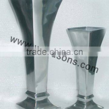 Aluminium Flower Vase In Cast Metal | Designer Vase Metal photo-2
