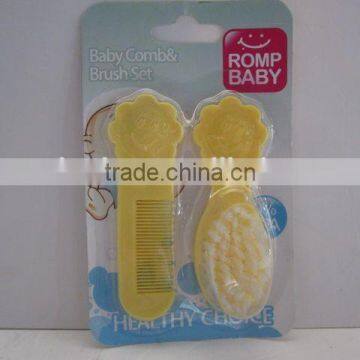 Plum blossom shaped comb with brush for children/plastic hair brush