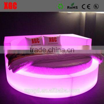 16 Colors Changing Hotel Glow Bed With Headboard photo-4