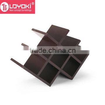 New Design W Shape 8 Bottle Tabletop Wine Display MDF WOODen Wine Rack Wholesale photo-3