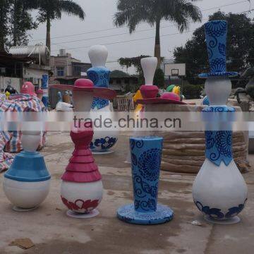 Outdoor Modern Fiberglass Column Decoration photo-5