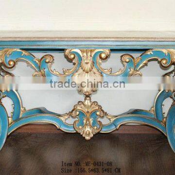 Arabic Living Room Furniture Hand-Carved Console Desk With Marble photo-2