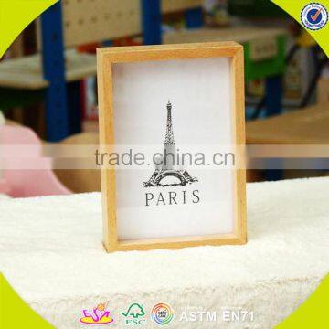 2017 wholesale kids wooden photo frame fashion baby wooden photo frame hottest children wooden photo frame W09A040