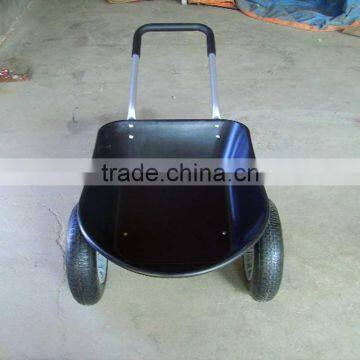 78Liter Double Wheel Poly Tray Wheelbarrow photo-3