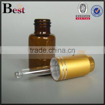 3 / 5 / 7 / 8 ml Hot Products Small Essential Oil Amber Glass Dropper Bottle Matte Gold Press Dropper Tube Glass Bottle photo-2