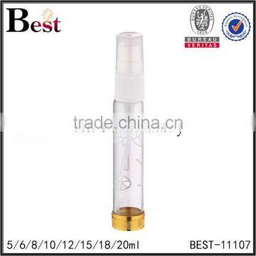 Cosmetic 5ml 10ml 20ml Screen Printing Golden Bottom Perfume Bottle Empty Clear Glass Bottle of Fragrance Perfume photo-2