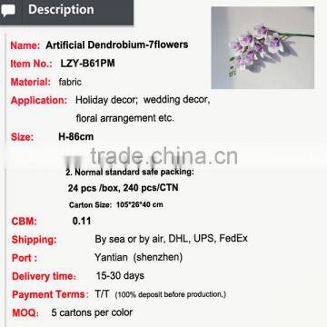 Wedding Decoration Flower Stand Factory Direct Artificial Fabric Dendrobium Flower photo-2