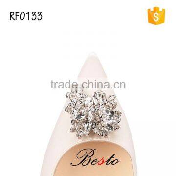 Best seller Brilliant White wedding diamond jewelry shoe clip for bride shoes