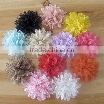 fabric flower clip for kids hair accessories for baby girl