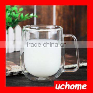 UCHOME High Quality Small Glass Mug Coffe Cup With Handle