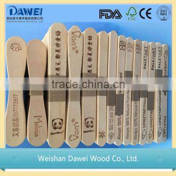 ice cream sticks with logo printed and Suitable for automatic machine and manual inserting requirement
