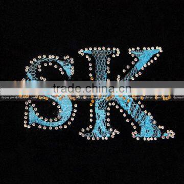 Fashion stones hotfix motif design for letters WHF-160