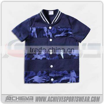 Fashionable Round Neck Custom Design Partial Digital Camo Baseball Jerseys