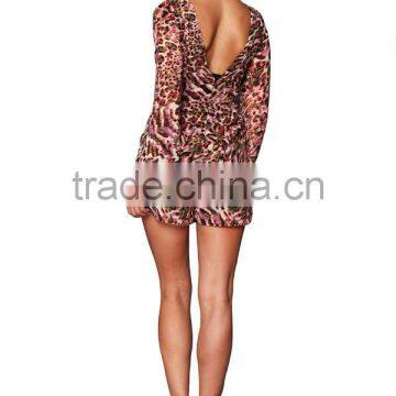2014 New Style Ladies Floral Playsuit Print Jumpsuit photo-3
