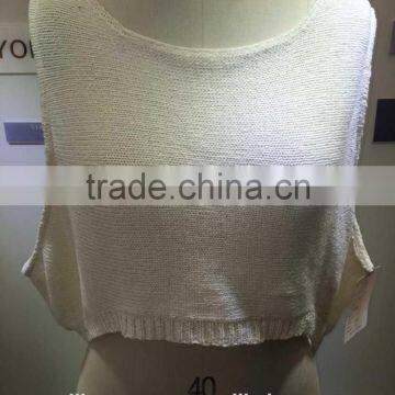 2015 fashion ladies vest (cotton/acrylic)