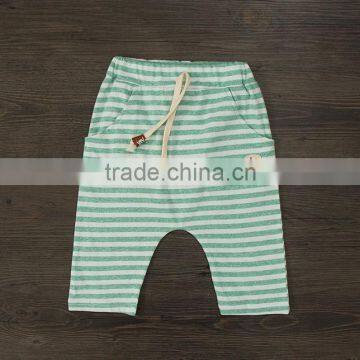 Very Cheap 100% Cotton Baby Short Stripes Harem Pants With Waistband photo-2