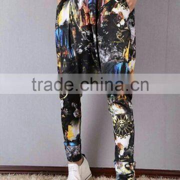 2016 new arrival personalized street trendy women print hip hop pants