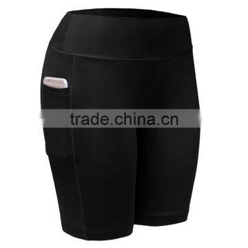Wholesale Quick Dry Polyester/spandex Women Gym Sport Shorts With Pockets photo-3