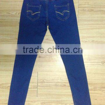 GZY Guangzhou Stock Lots Wholesale Ripped Stretch Women Jeans photo-2