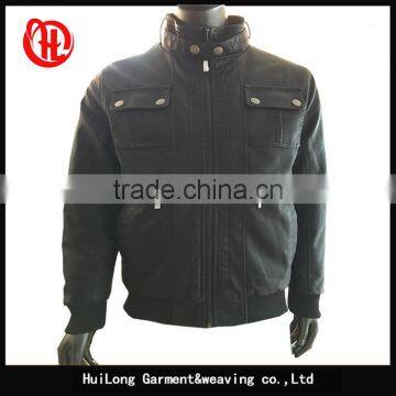 Factory Manufacture Men Black Washed pu Jacket photo-3