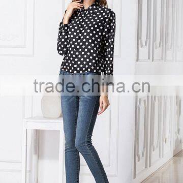 Latest Hot Sell European Summer 100% Cotton Ladies New Design Ladies Office t Shirt 2015 photo-5