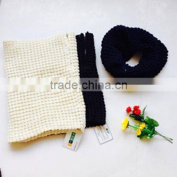 Various Girls Fashion Plain Color Knitted Round Neck Warmer Scarf photo-6