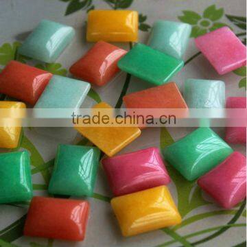 Flat Pommel Square Shape Natural Stone Charms Diy Semi-precious Stone Jewelry Accessories 2017 photo-2