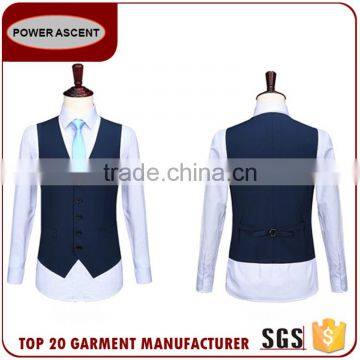 Custom Made Latest Design Basic Standard 2 Button 3 Piece Coat Pant Men Suit photo-3