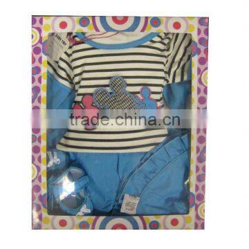 Fashion Design Lovely Style New Born Baby Top and Pants Clothing Sets